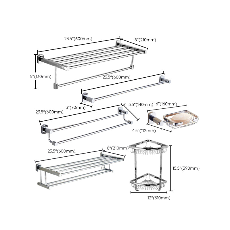 Modern bathroom accessory set paper holder towel bar stainless steel bathroom set