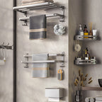 Modern Bathroom Accessory Set Towel Bar Paper Holder Gray Bathroom Accessory Set