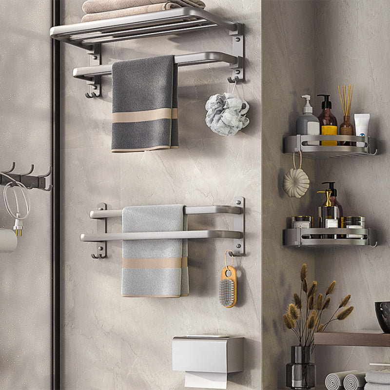 Modern Bathroom Accessory Set Towel Bar Paper Holder Gray Bathroom Accessory Set