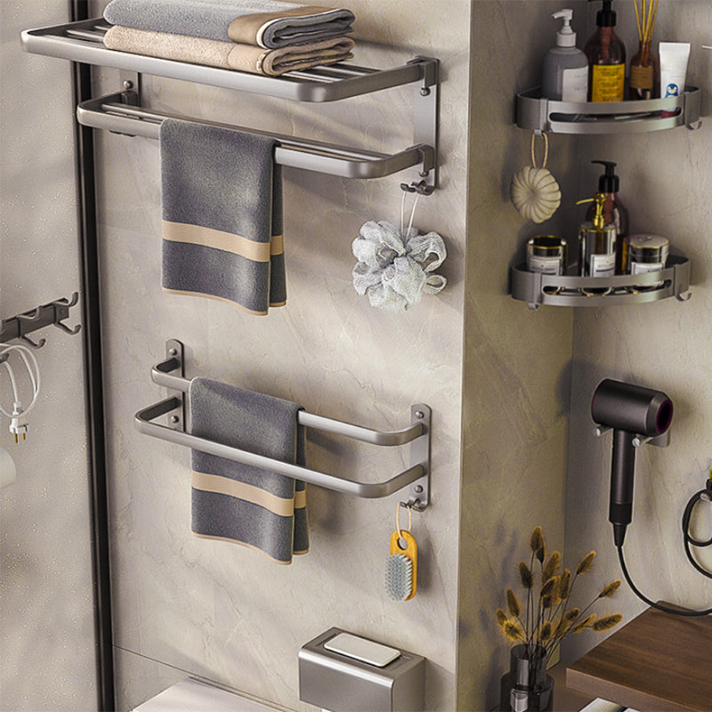 Modern Bathroom Accessory Set Towel Bar Paper Holder Gray Bathroom Accessory Set