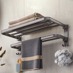 Modern Bathroom Accessory Set Towel Bar Paper Holder Gray Bathroom Accessory Set