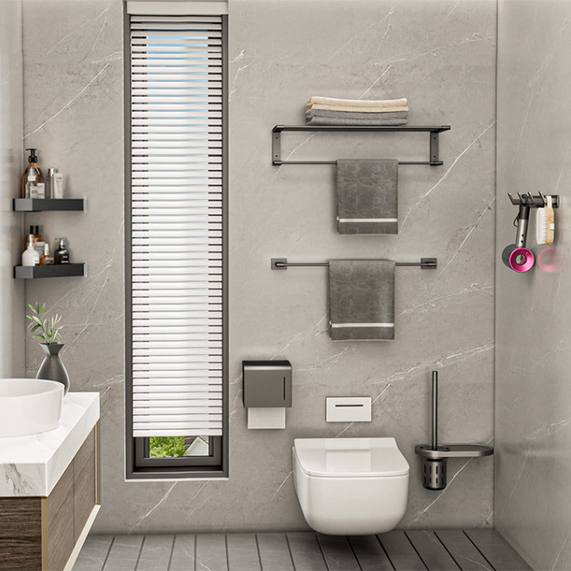 Modern bathroom accessory set Bathroom shelf Towel bar gray bathroom accessory set