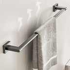 Modern bathroom accessory set Bathroom shelf Towel bar gray bathroom accessory set