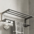 Modern bathroom accessory set Bathroom shelf Towel bar gray bathroom accessory set