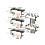 Modern bathroom accessory set Bathroom shelf Towel bar gray bathroom accessory set