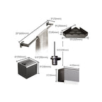 Modern bathroom accessory set Bathroom shelf Towel bar gray bathroom accessory set