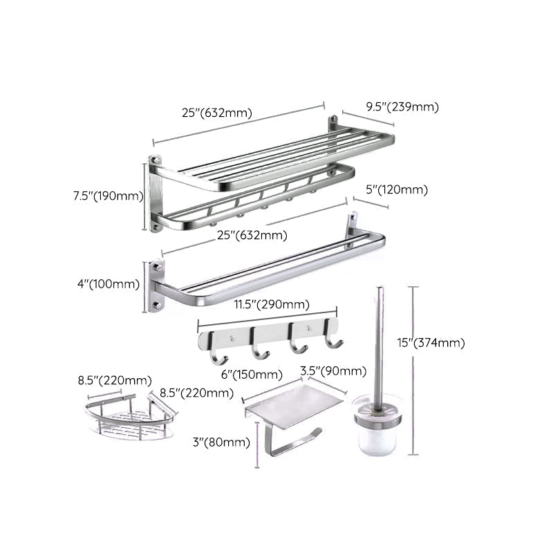 Modern Bathroom Set Paper Holder Bath Shelf Stainless Steel Bathroom Accessories Set