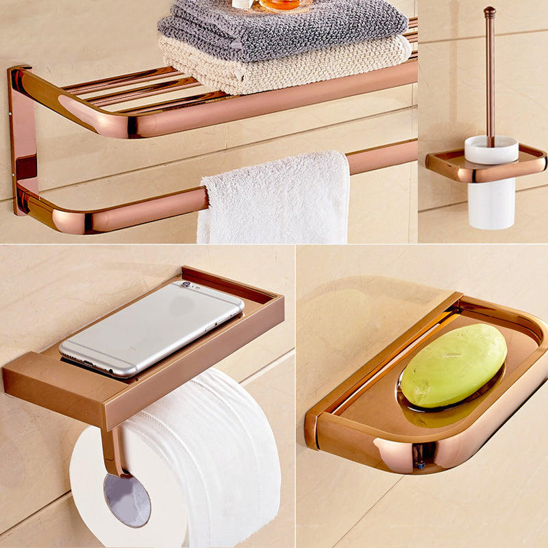 6-piece Bathroom Accessory Set Vintage Brass Bath Hardware Set