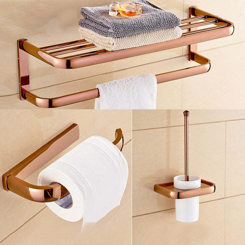 6-piece Bathroom Accessory Set Vintage Brass Bath Hardware Set