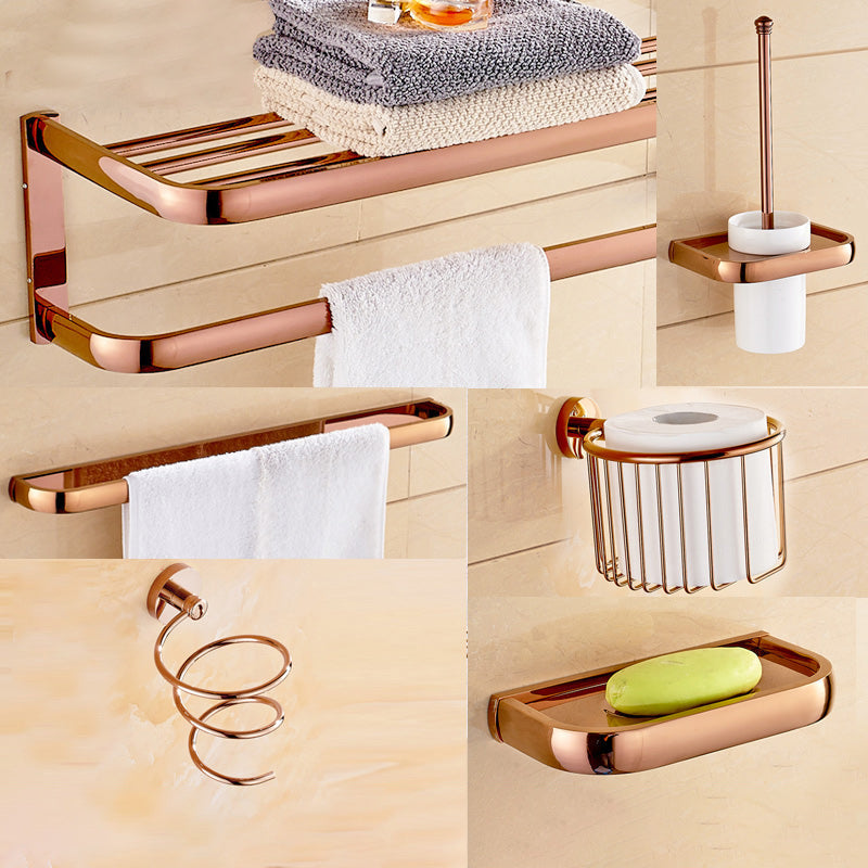 6-piece Bathroom Accessory Set Vintage Brass Bath Hardware Set