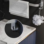 7-piece Bathroom Accessory Set Modern Aluminum Bathroom Set in Silver