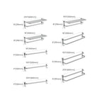 7-piece Bathroom Accessory Set Modern Aluminum Bathroom Set in Silver