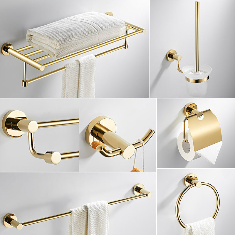 4 Pieces Traditional Bathroom Accessory Set Brass Bathroom Set in Matte Gold