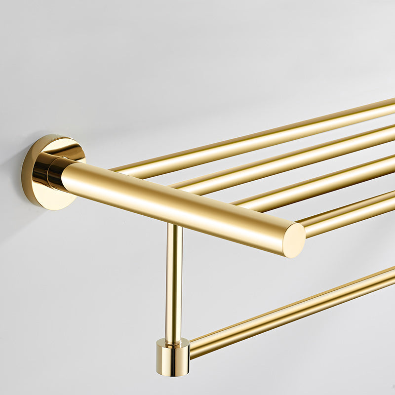 4 Pieces Traditional Bathroom Accessory Set Brass Bathroom Set in Matte Gold
