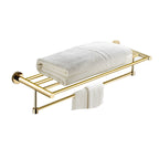 4 Pieces Traditional Bathroom Accessory Set Brass Bathroom Set in Matte Gold