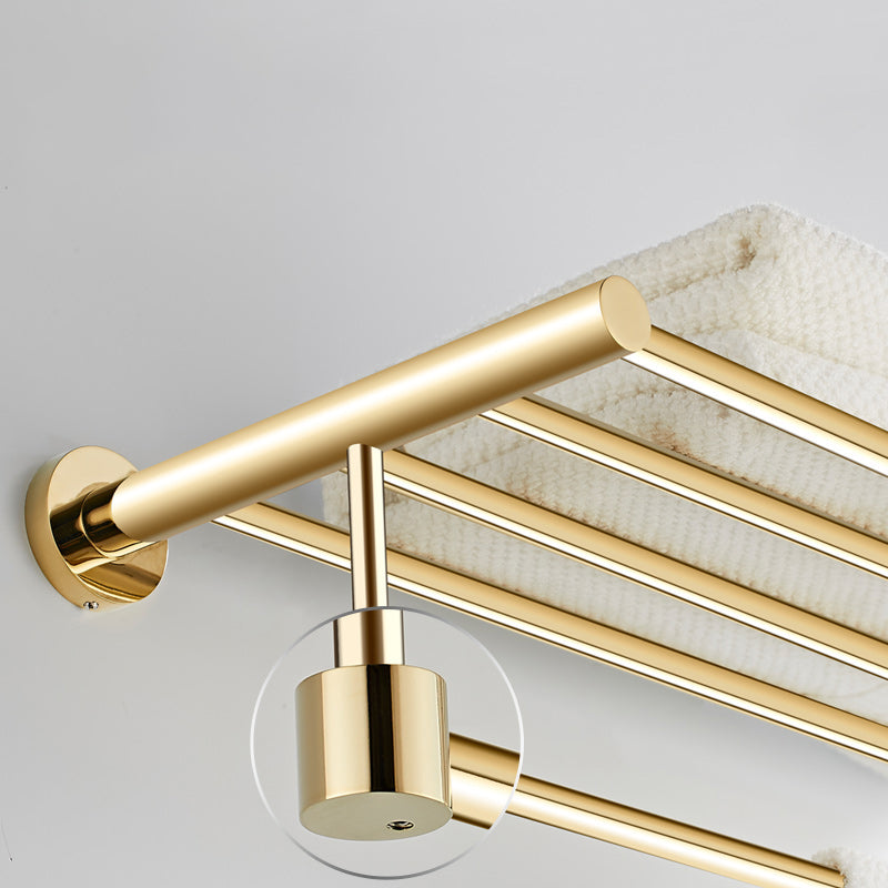 4 Pieces Traditional Bathroom Accessory Set Brass Bathroom Set in Matte Gold