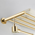 4 Pieces Traditional Bathroom Accessory Set Brass Bathroom Set in Matte Gold
