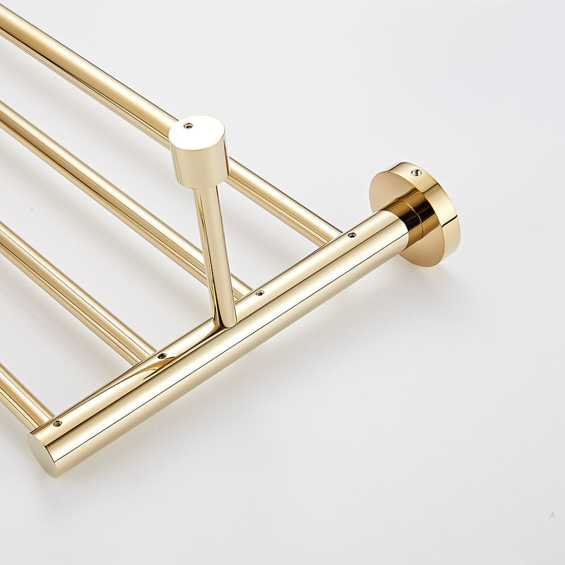 4 Pieces Traditional Bathroom Accessory Set Brass Bathroom Set in Matte Gold