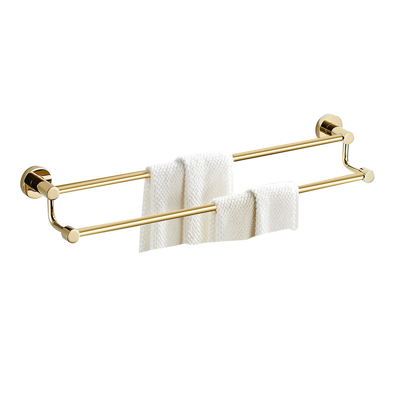 4 Pieces Traditional Bathroom Accessory Set Brass Bathroom Set in Matte Gold