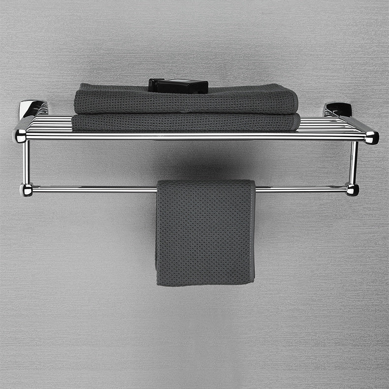 Polished Chrome Modernism Bathroom Accessory Set Bath Shelf / Towel Bar / Bathrobe Hook Included
