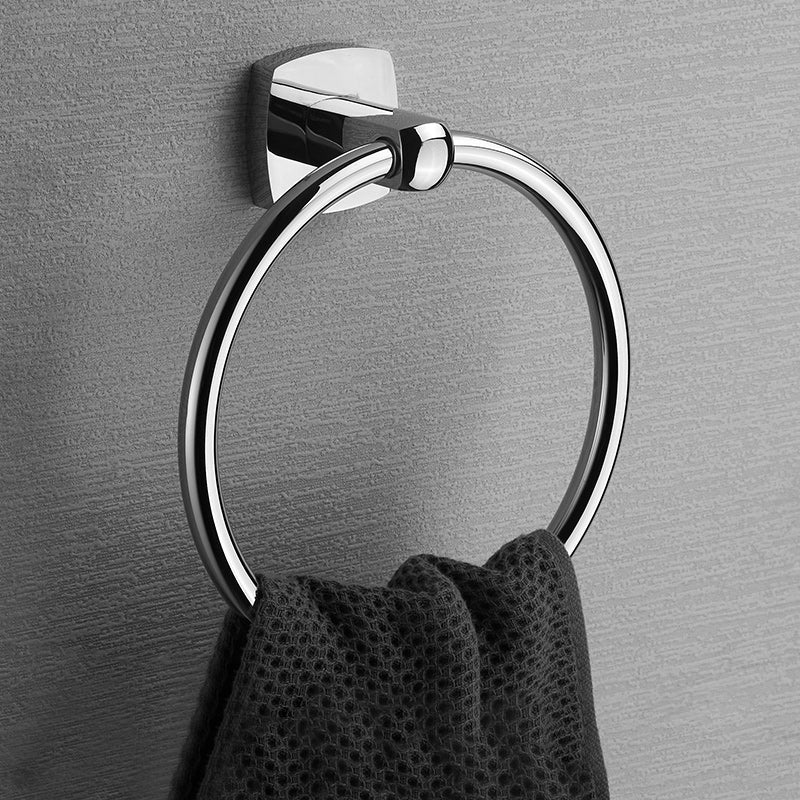 Polished Chrome Modernism Bathroom Accessory Set Bath Shelf / Towel Bar / Bathrobe Hook Included