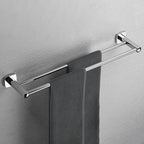 Polished Chrome Modernism Bathroom Accessory Set Bath Shelf / Towel Bar / Bathrobe Hook Included