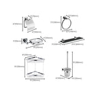 Polished Chrome Modernism Bathroom Accessory Set Bath Shelf / Towel Bar / Bathrobe Hook Included