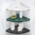 2-piece bathroom fitting set metal and marble bathroom shelf set