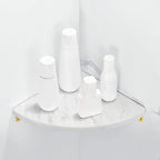 2-piece bathroom fitting set metal and marble bathroom shelf set
