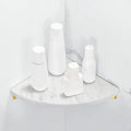 2-piece Bathroom Hardware Set Metal and Marble Bathroom Shelf Set