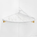2-piece Bathroom Hardware Set Metal and Marble Bathroom Shelf Set