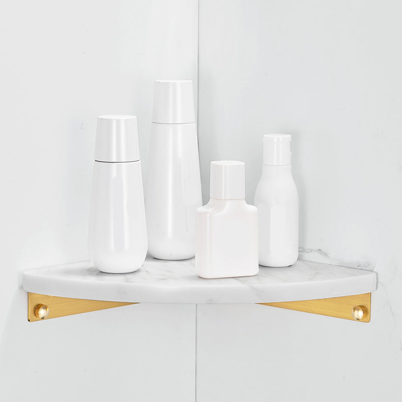 2-piece bathroom fitting set metal and marble bathroom shelf set