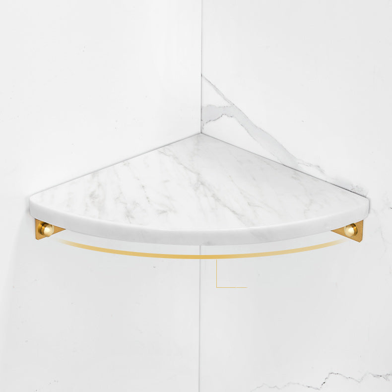 2-piece bathroom fitting set metal and marble bathroom shelf set