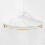 2-piece bathroom fitting set metal and marble bathroom shelf set