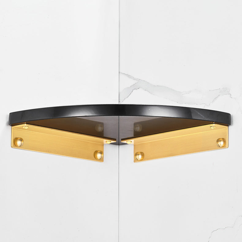 2-piece bathroom fitting set metal and marble bathroom shelf set