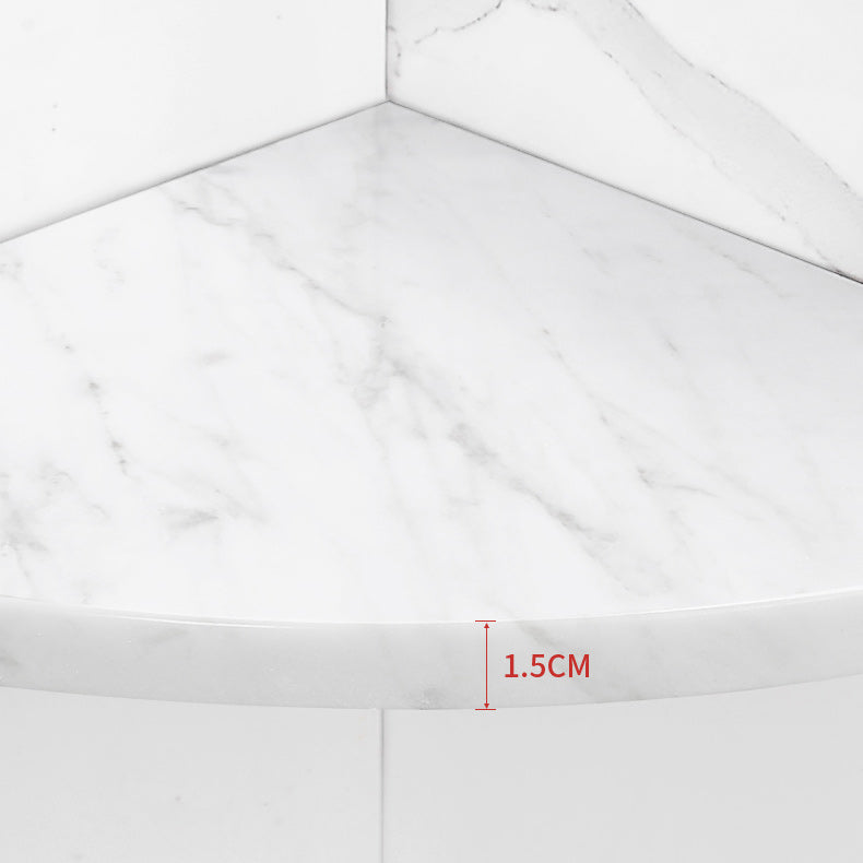 2-piece bathroom fitting set metal and marble bathroom shelf set