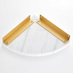 2-piece bathroom fitting set metal and marble bathroom shelf set