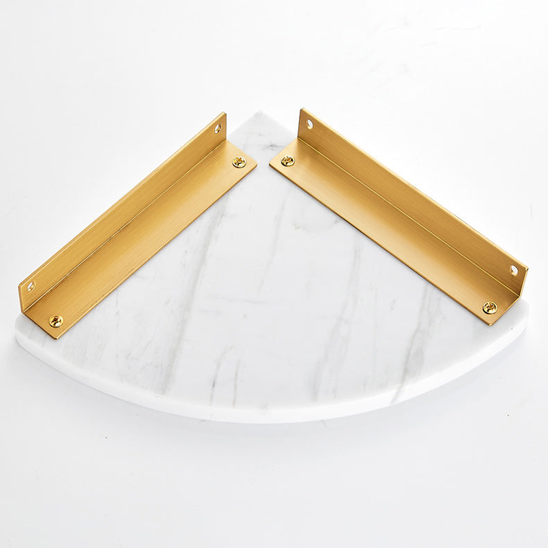 2-piece bathroom fitting set metal and marble bathroom shelf set