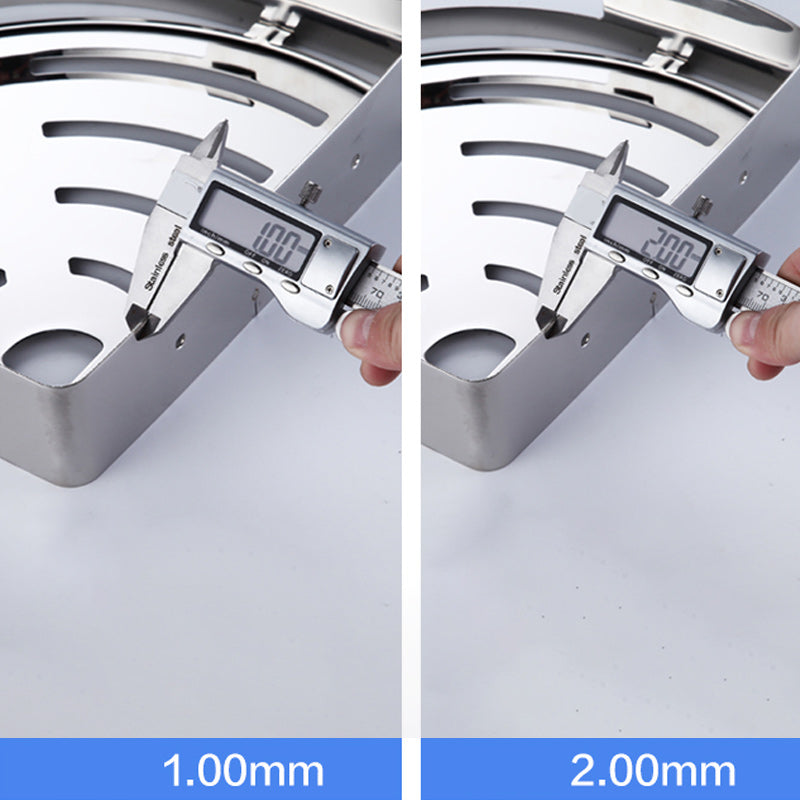 Modern Stainless Steel Bathroom Accessory Set Rectangular & Triangle Bathroom Shelf