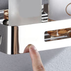 Modern Stainless Steel Bathroom Accessory Set Rectangular & Triangle Bathroom Shelf