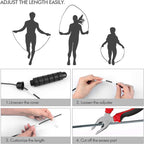 Adjustable skipping rope with Tangle-Free technology