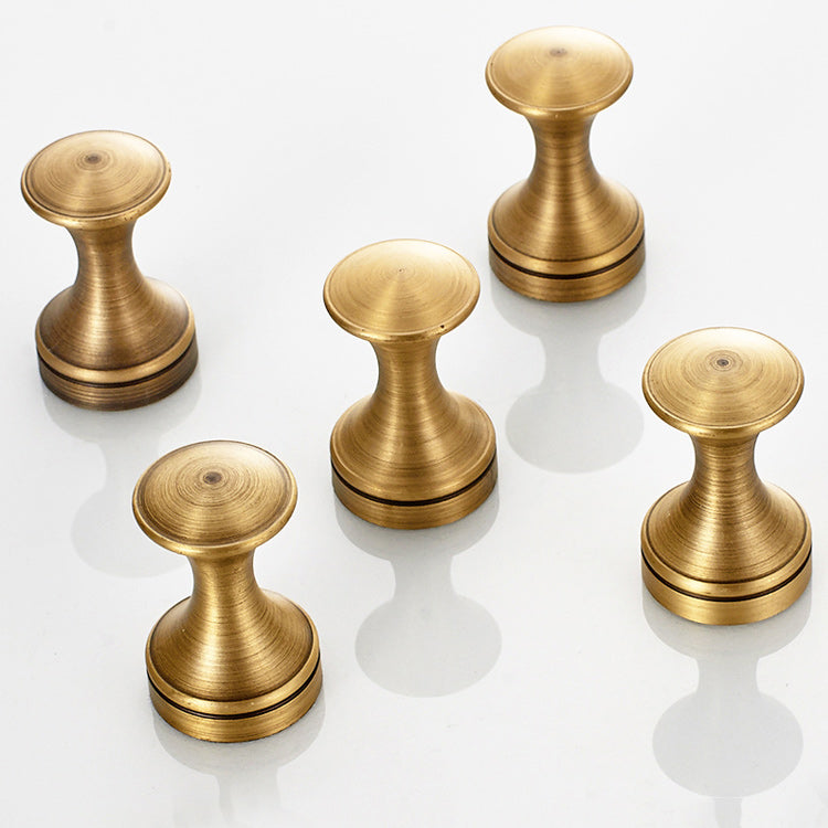 5-piece traditional bathroom accessory set brushed brass bathrobe hooks