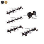 5-piece traditional bathroom accessory set brushed brass bathrobe hooks