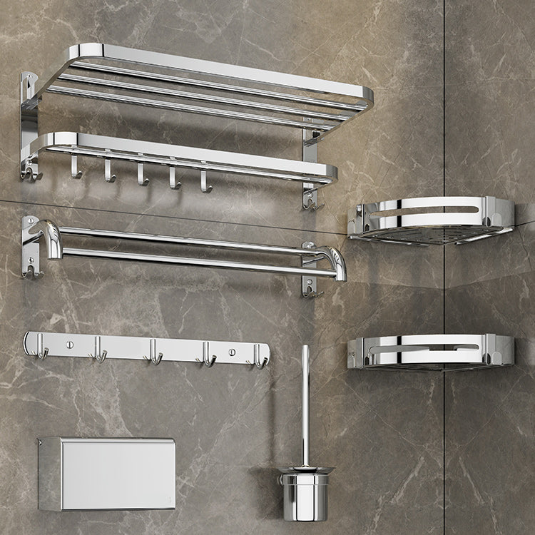 Modern Bathroom Accessory Set Made of Chrome-Plated Stainless Steel with Bathrobe Hook/Towel Bar