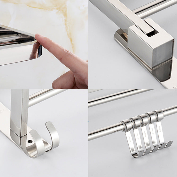 Modern Bathroom Accessory Set Made of Chrome-Plated Stainless Steel with Bathrobe Hook/Towel Bar
