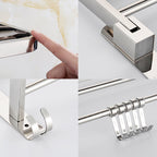 Modern Bathroom Accessory Set Made of Chrome-Plated Stainless Steel with Bathrobe Hook/Towel Bar