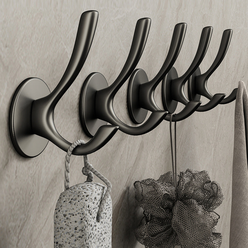 10-piece Bathroom Accessory Set Modern Matt Gray Bathrobe Hooks
