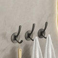 10-piece Bathroom Accessory Set Modern Matt Gray Bathrobe Hooks