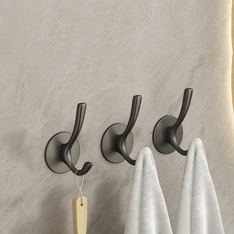 10-piece Bathroom Accessory Set Modern Matt Gray Bathrobe Hooks
