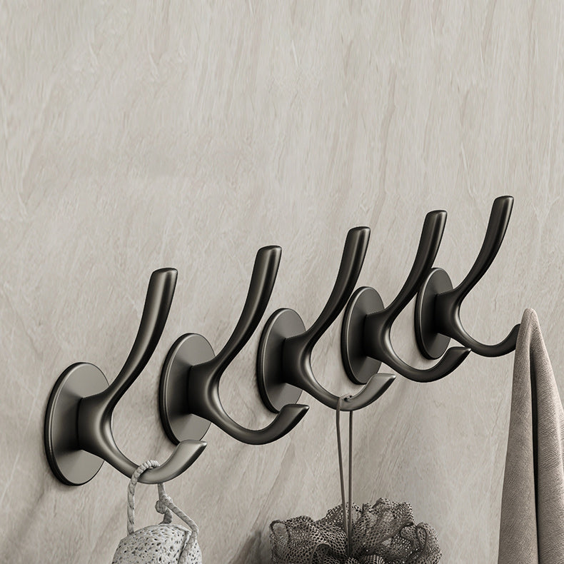 10-piece Bathroom Accessory Set Modern Matt Gray Bathrobe Hooks